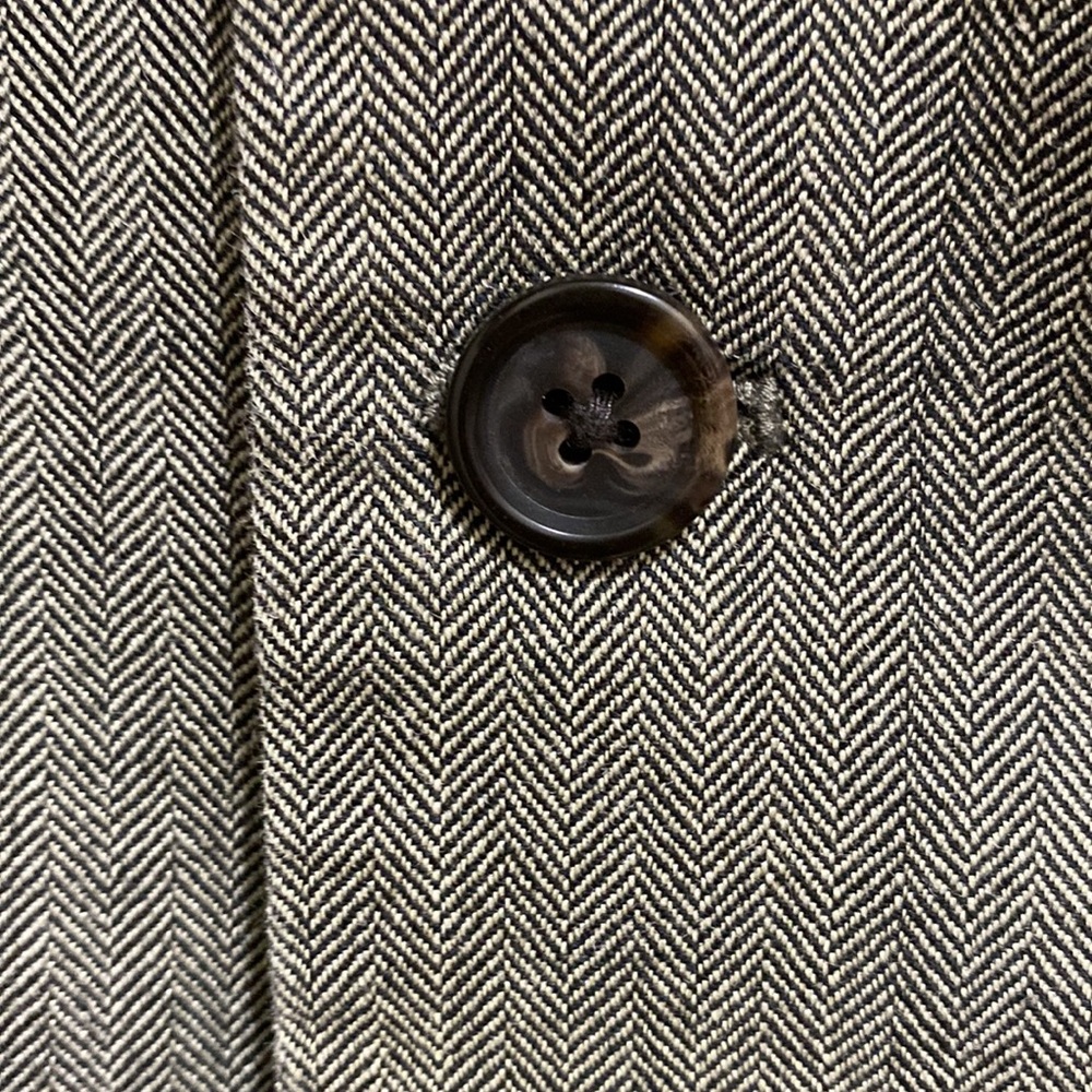 Lauren by Ralph Lauren Men Herringbone Silk & Wool 46R Blazer - Picture 5 of 14